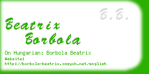 beatrix borbola business card